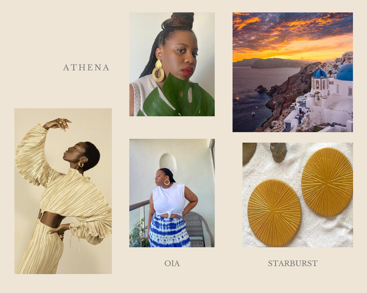 Oia Polymer Clay Earring| Trendy Earring | Statement Earring| Lightweight