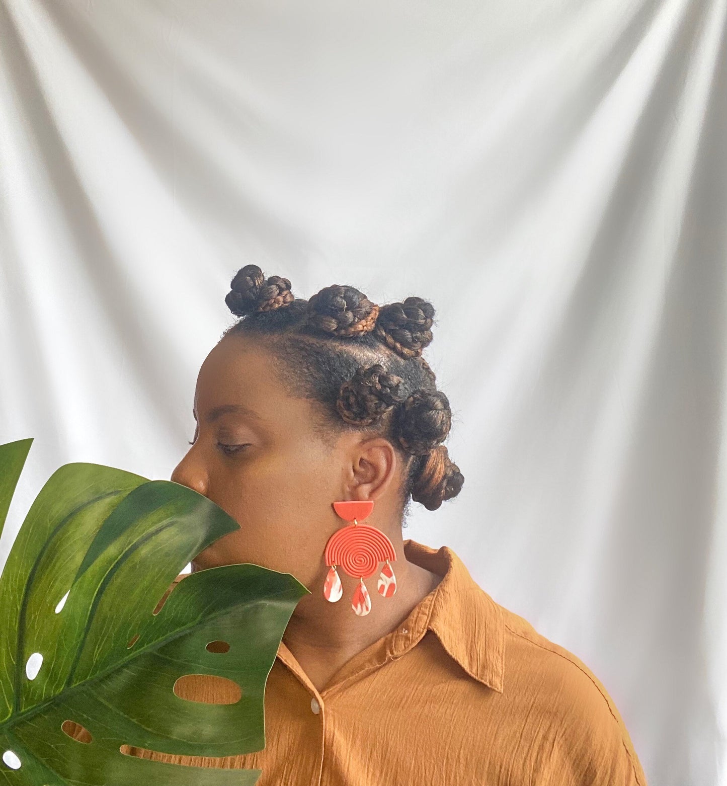 Ivy 2.0 Dangle Polymer Clay Earring |Trendy Earring | Statement Earring| Lightweight