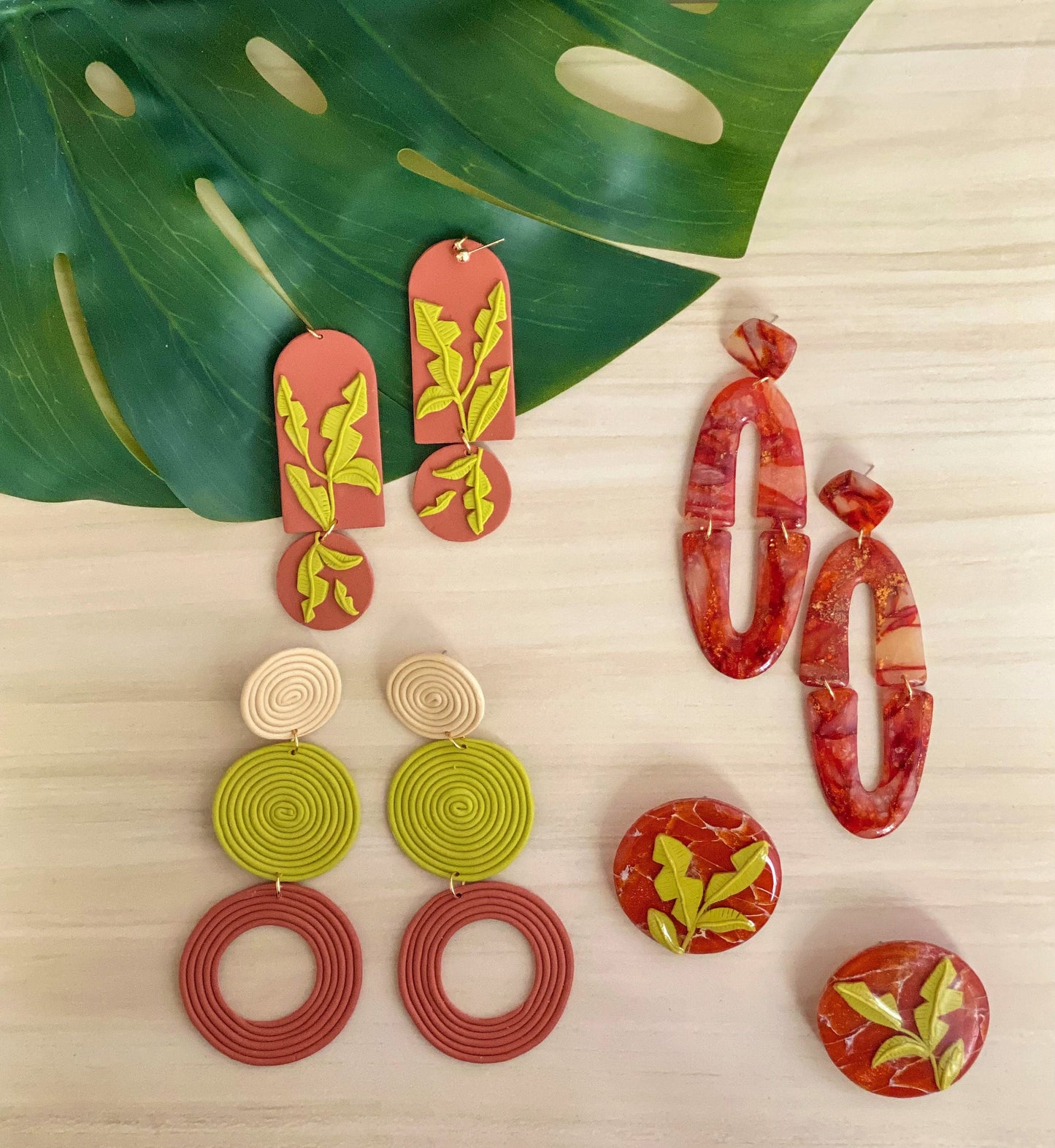 Botanist Polymer Clay Earring |Trendy Earring | Statement Earring| Lightweight