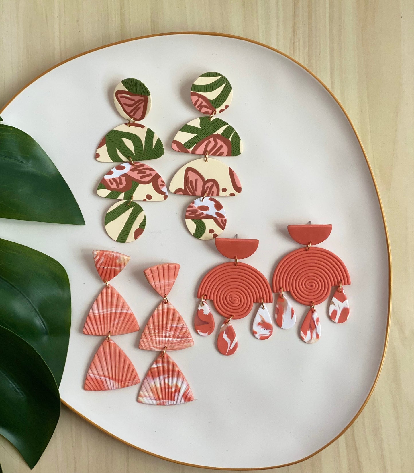 Ivy 2.0 Dangle Polymer Clay Earring |Trendy Earring | Statement Earring| Lightweight