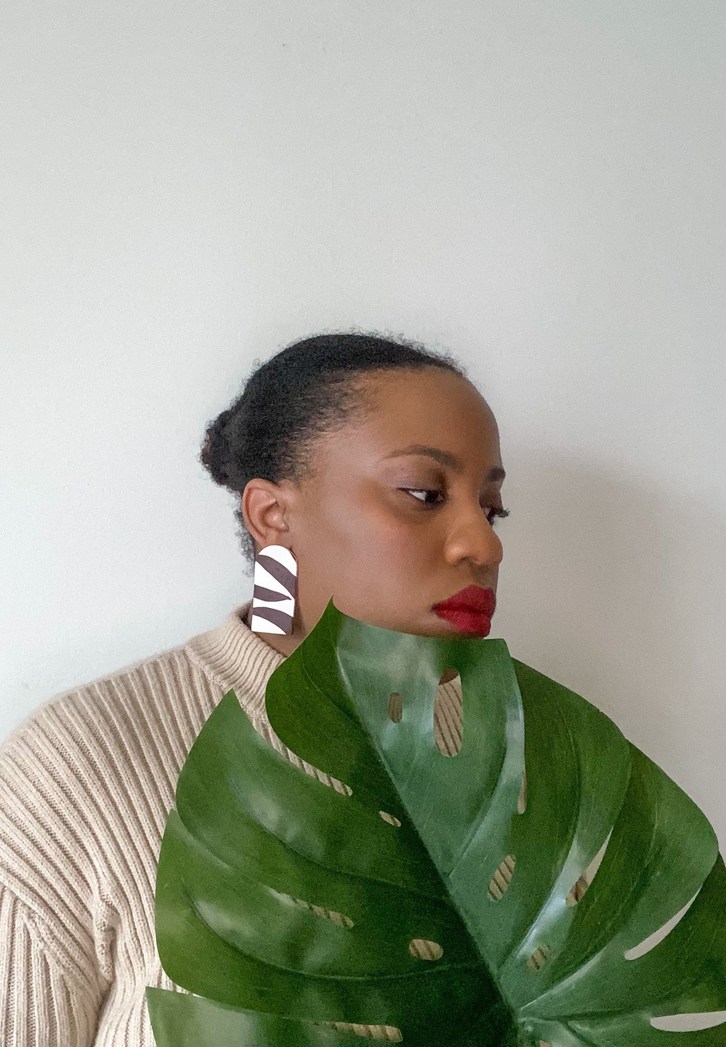 Zebrina Arch Polymer Clay Earring| Trendy Earring | Statement Earring| Lightweight