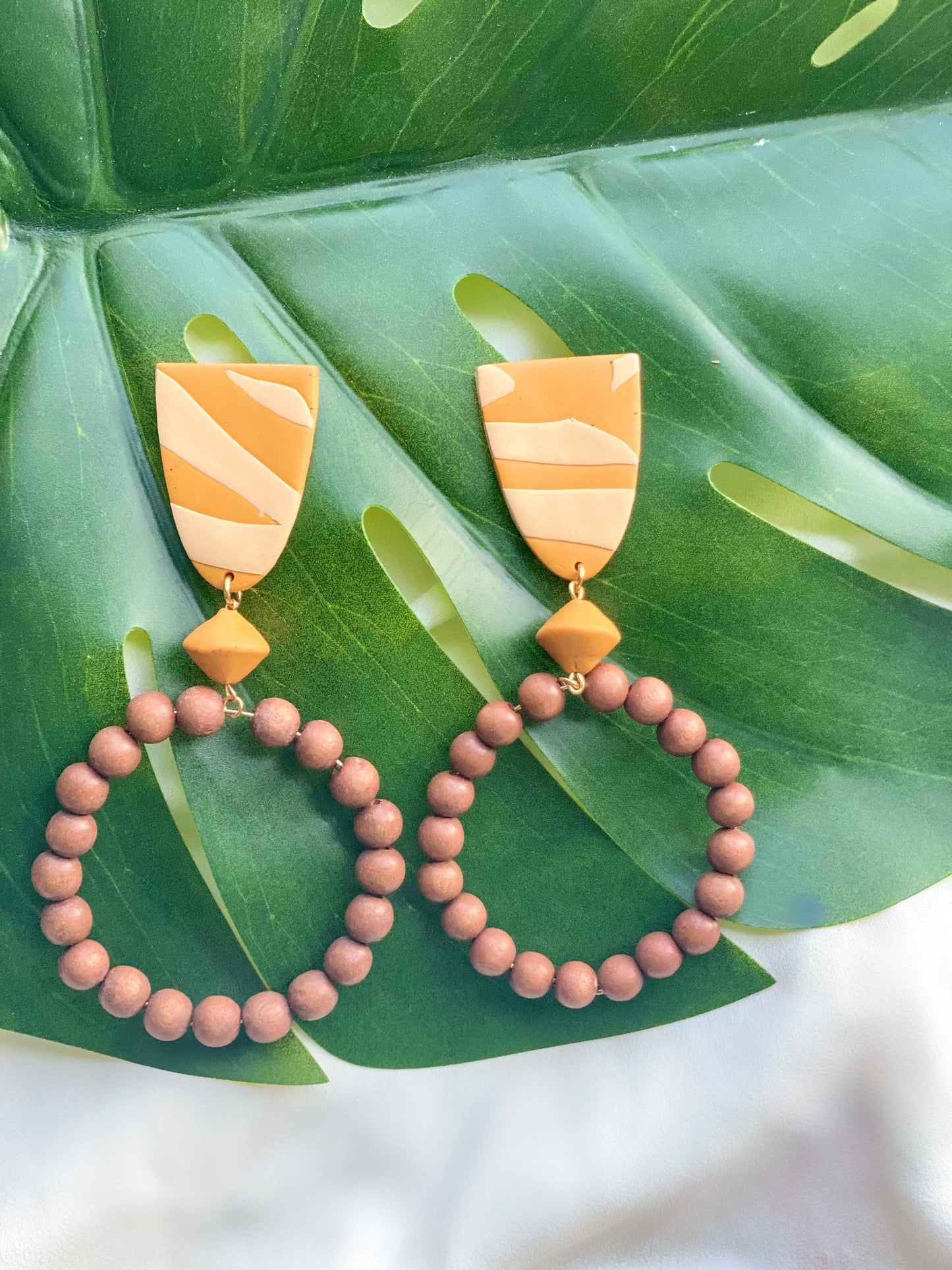 Zebrina Beaded Hoop Earring| Trendy Earring | Statement Earring| Lightweight