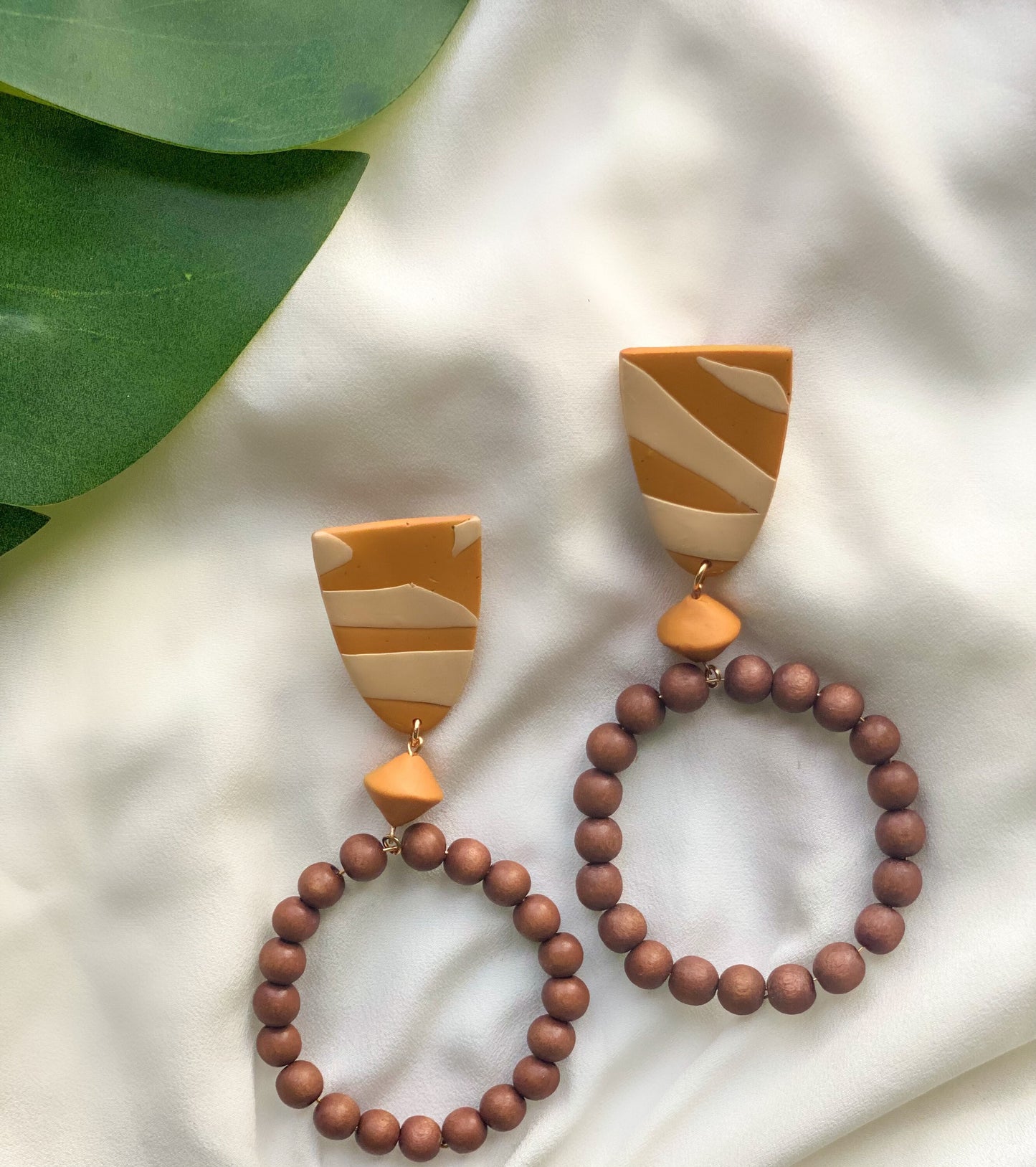 Zebrina Beaded Hoop Earring| Trendy Earring | Statement Earring| Lightweight