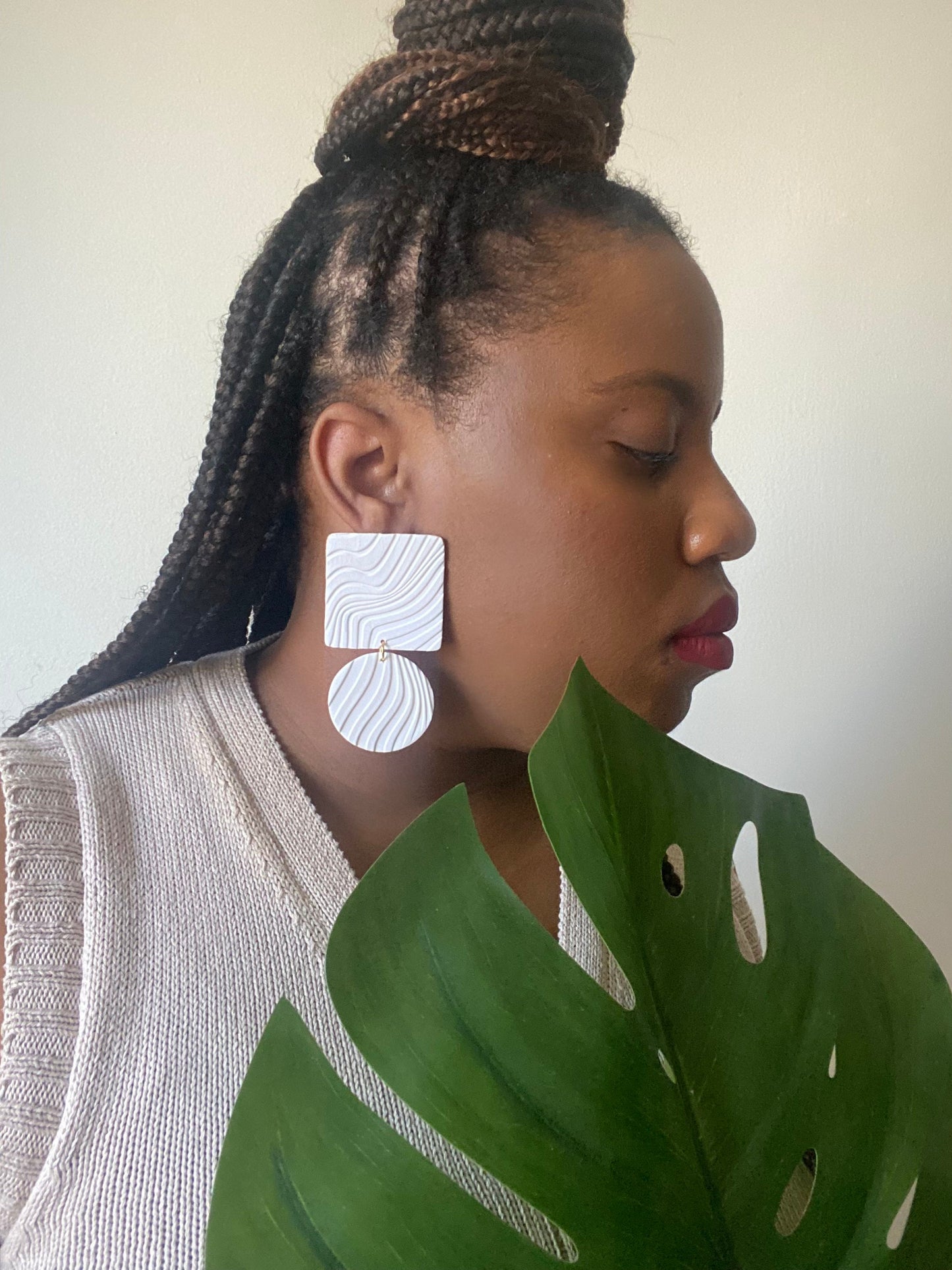 Kambia| Polymer Clay Earring |Trendy Earring | Statement Earring| Lightweight