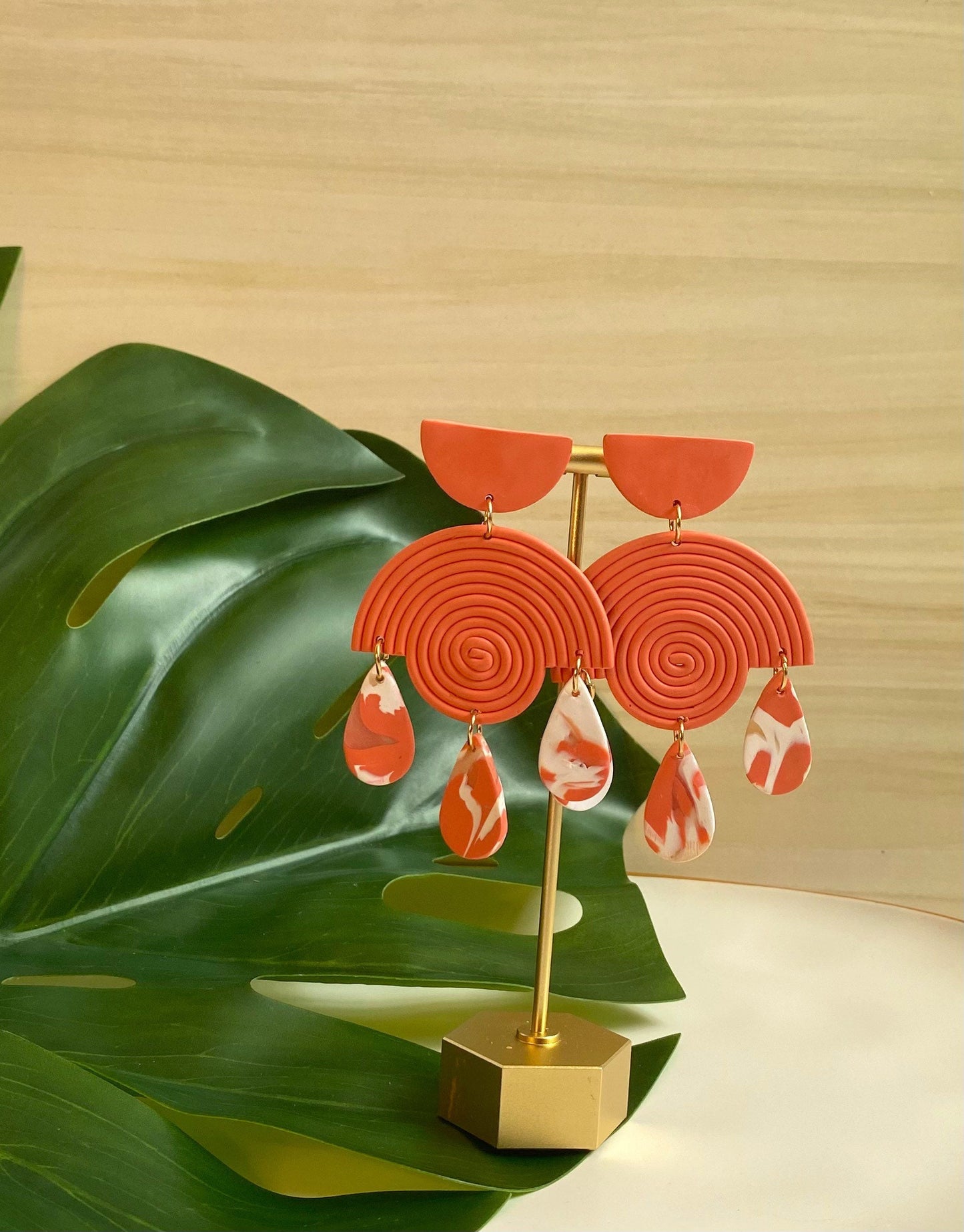 Ivy 2.0 Dangle Polymer Clay Earring |Trendy Earring | Statement Earring| Lightweight