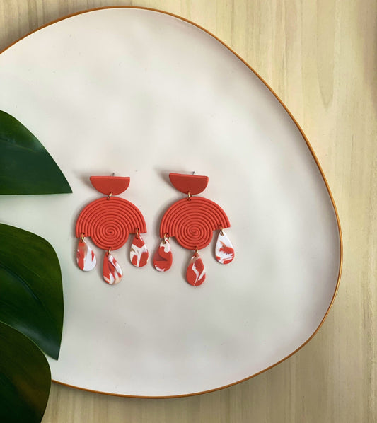 Ivy 2.0 Dangle Polymer Clay Earring |Trendy Earring | Statement Earring| Lightweight
