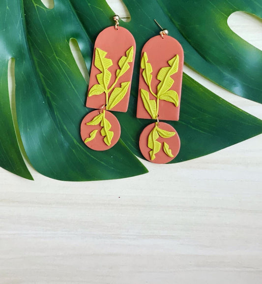 Botanist Polymer Clay Earring |Trendy Earring | Statement Earring| Lightweight