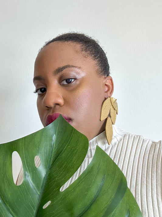 Cocoa Polymer Clay Earring| Trendy Earring | Statement Earring| Lightweight